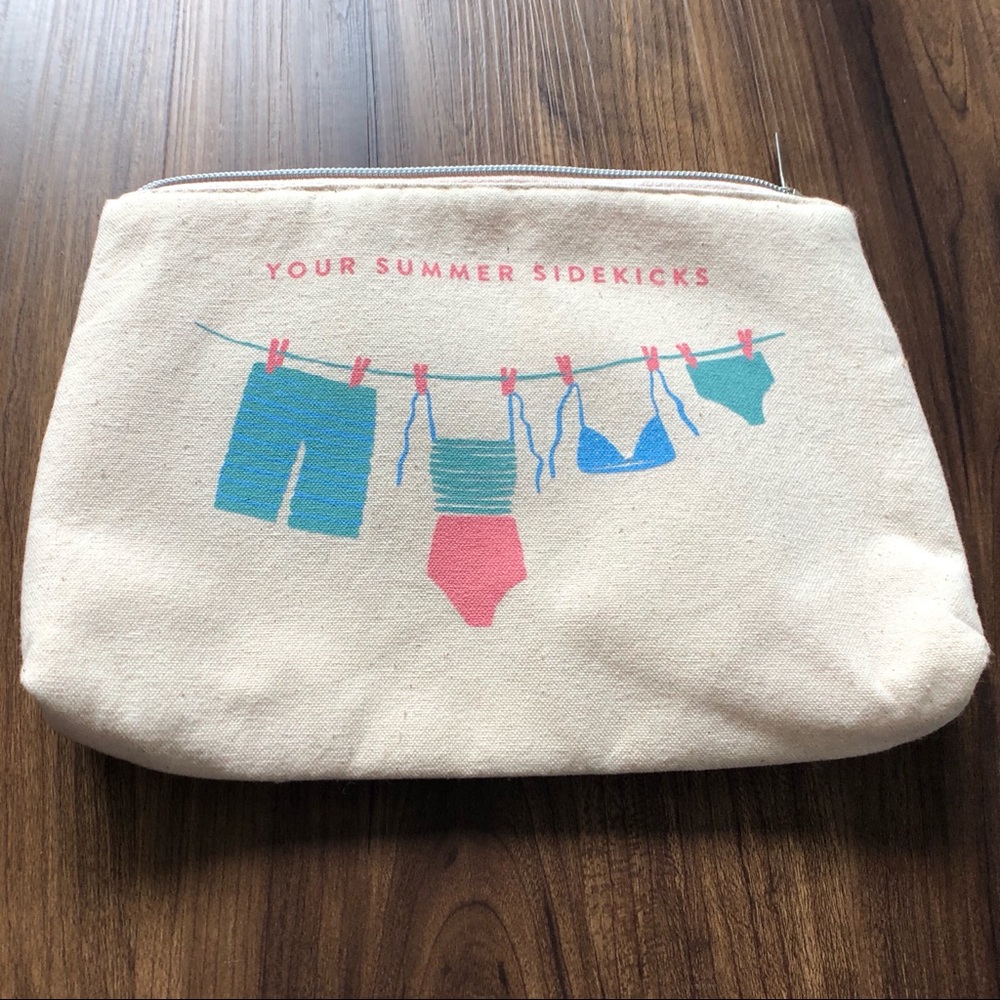 Anthropologie cosmetic zip pouch